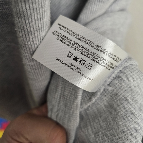 Orvis autumn Fall Gray print 1/4 zip sweater - Picture 6 of 7